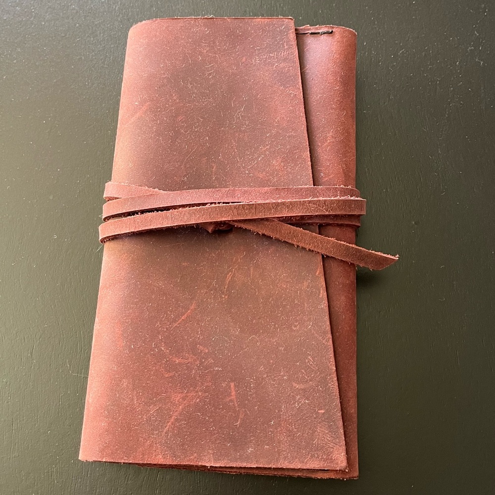 PORTLAND LEATHER GOODS Wrap Rancher Wallet in Merlot. RARE!!